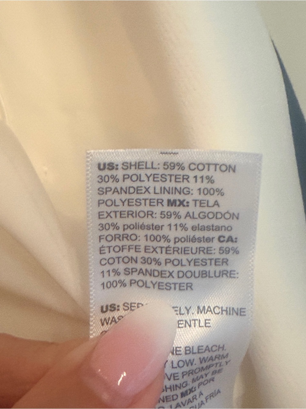 White House Black Market Cream Double-Breasted Blazer with Black Trim size 12 - Picture 9 of 11